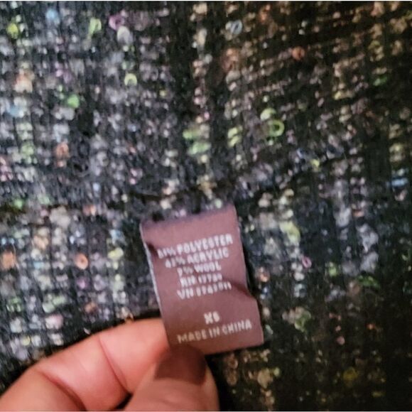 Knox Rose Wool Blend Green Multi-Color Cardigan Size XS - Picture 5 of 5